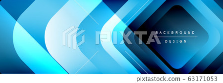 Round squares shapes composition geometric abstract background. Vector Illustration 63171053