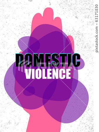 Domestic Violence Pop Art Banner On Yellow Stock Illustration 63171830 Pixta