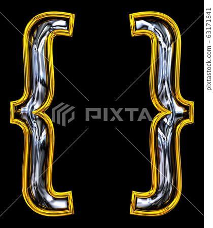 3D rendering. Curly bracket. 63171841