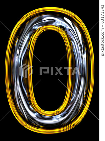 3D rendering, 0 zero number. 63171843