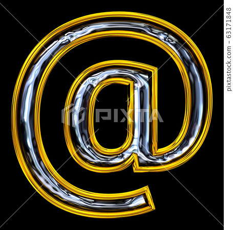 3D rendering, AT symbol. 63171848