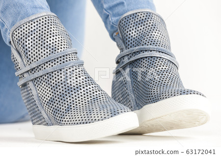 spring blue women's ankle boots 63172041