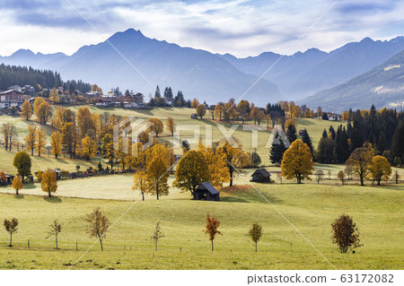 autumn landscape of Dachstein region, Austria autumn landscape of Dachstein region, Austria 63172082