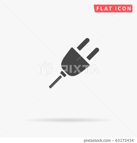 Electric Plug flat vector icon - Stock Illustration [63172434] - PIXTA