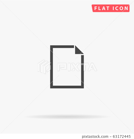 Paper Sheet flat vector icon Paper Sheet flat vector icon 63172445