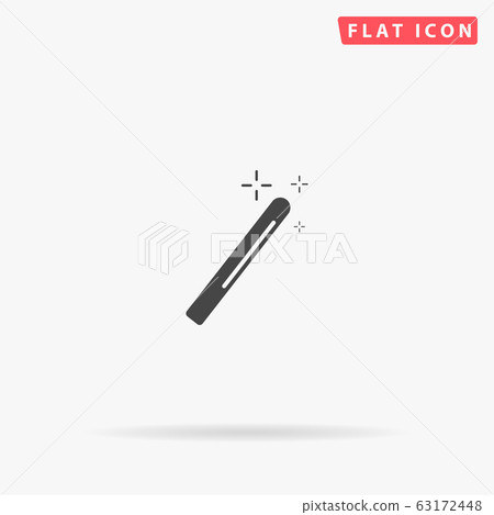 Magician Stick Wizard flat vector icon Magician Stick Wizard flat vector icon 63172448