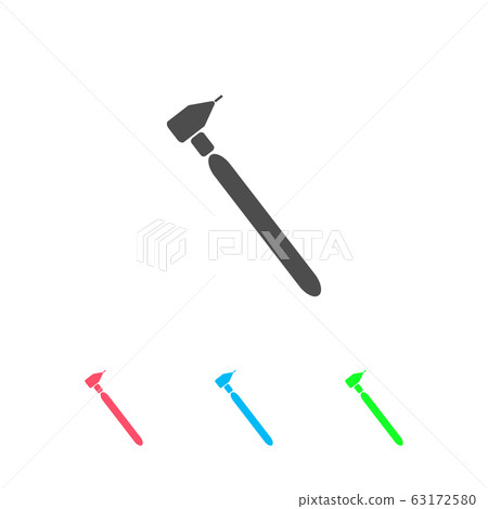 Tooth drilling machine icon flat. Tooth drilling machine icon flat. 63172580