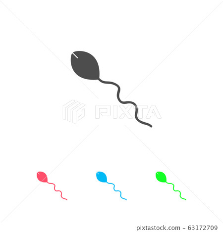Sperm icon flat. Sperm icon flat. 63172709
