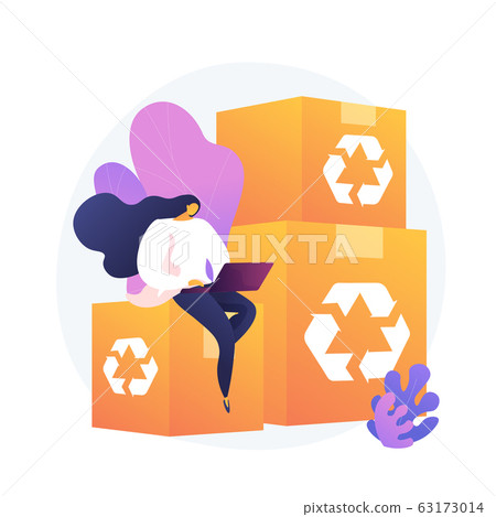 Recyclable and eco friendly packaging vector concept metaphor. 63173014