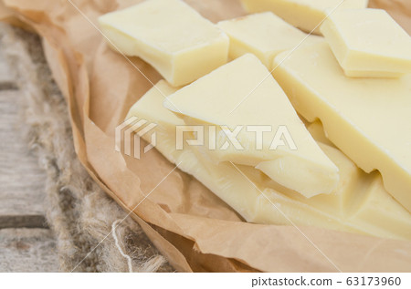 Pieces of cocoa butter Pieces of cocoa butter 63173960