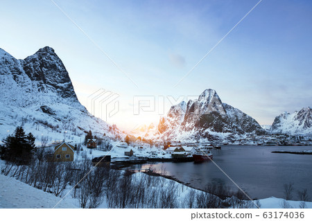 beautiful view on the city Reine beautiful view on the city Reine 63174036