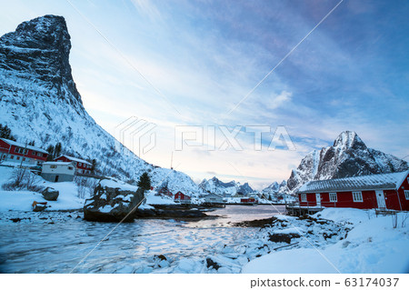 beautiful view on the city Reine beautiful view on the city Reine 63174037