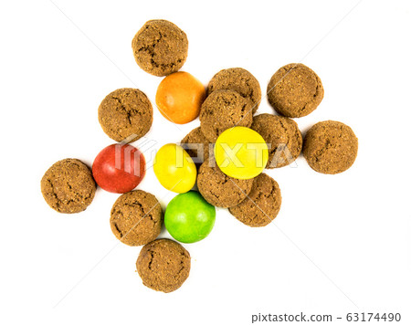 Bunch of pepernoten cookies and sweets Bunch of pepernoten cookies and sweets 63174490
