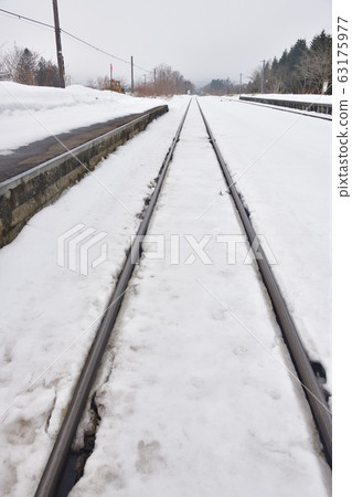 Take a photo of JR Enjin Station in Kuromatsunai Town, Hokkaido in early spring Take a photo of JR Enjin Station in Kuromatsunai Town, Hokkaido in early spring 63175977