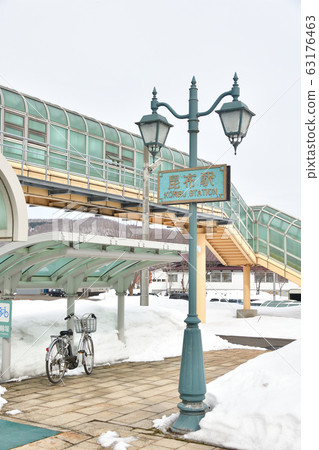 早春北海道蘭芝町JR甲部站的拍攝風景 早春北海道蘭芝町JR甲部站的拍攝風景 63176463