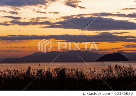 琵琶湖夜景-湖北水鳥站前 琵琶湖夜景-湖北水鳥站前 63176630