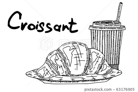 french croissant drawing