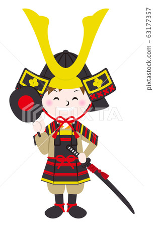 A boy dressed as a samurai A boy dressed as a samurai 63177357