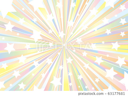 Star pastel color concentration line 63177681