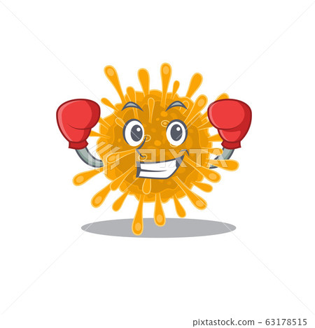 A sporty coronaviruses boxing mascot design style 63178515