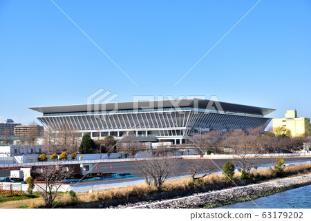 Tokyo Aquatics Center near completion 63179202