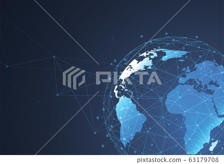 Global network connection. World map point 63179708