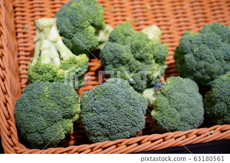 Broccoli in a basket Broccoli in a basket 63180561