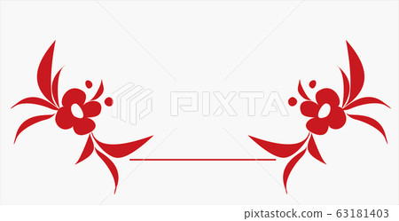 Beautiful post card with an ornament of flowers Beautiful post card with an ornament of flowers 63181403