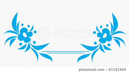 Beautiful post card with an ornament of flowers Beautiful post card with an ornament of flowers 63181404