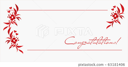 Beautiful post card with an ornament of flowers 63181406