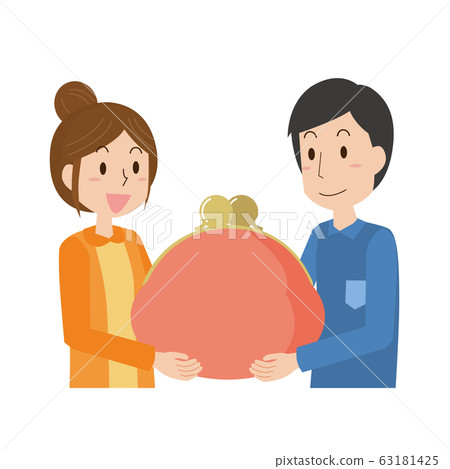 錢包錢包情侶微笑拯救家庭生活 63181425