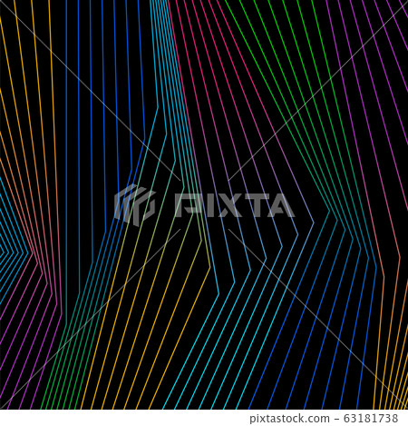 Colorful curved lines refraction pattern design - Stock Illustration ...