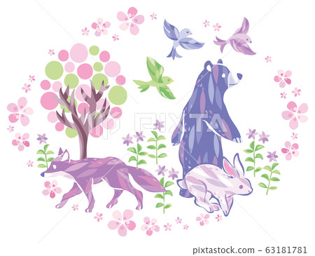 Spring animal illustration 63181781