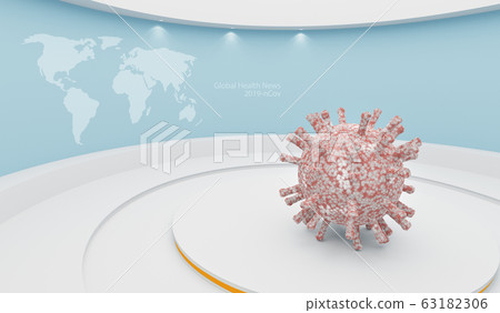 Abstract virus strain model of 2019-nCov concept Abstract virus strain model of 2019-nCov concept 63182306