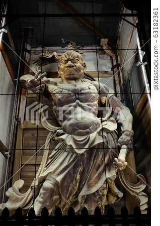 Todaiji Temple Kongo Sumo wrestler statue 63182361