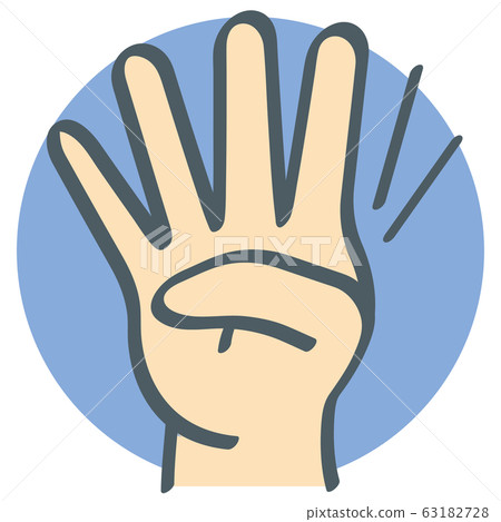 手sign_finger字母_number_4 手sign_finger字母_number_4 63182728