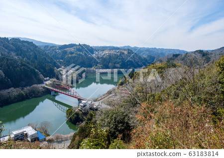 View from Tsukigase Observatory in Nara City Early Spring Ume 63183814