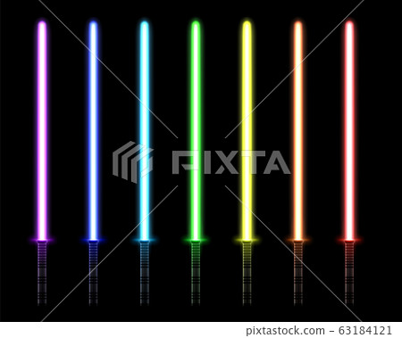 Glowing light sword. Laser saber melee weapon for 63184121