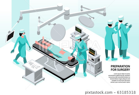 Surgery Preparation Horizontal Background 63185318