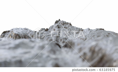 Snowy Mountains peaks isolated on white background 63185975