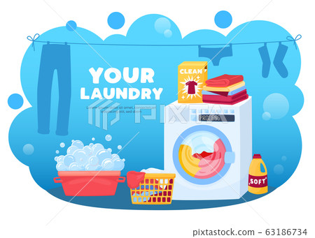 Your Laundry Wash Background Your Laundry Wash Background 63186734