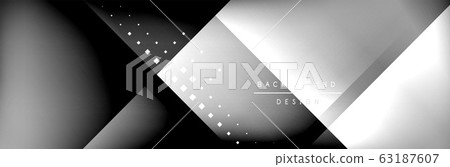 Abstract background - squares and lines composition created with lights and shadows. Technology or business digital template Abstract background - squares and lines composition created with lights and shadows. Technology or business digital template 63187607