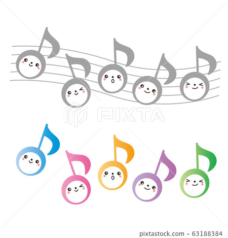一個可愛的音符 可用於鋼琴演奏會 標誌和音樂活動 插圖素材 6314 圖庫