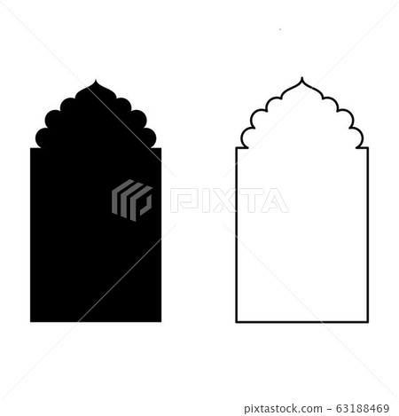 islamic window icon Vector Illustration islamic window icon Vector Illustration 63188469