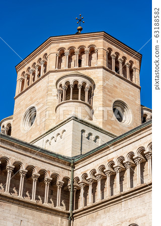 Closeup of the San Vigilio Cathedral - Trento Italy 63188582