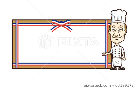 插圖：法國廚師和招牌 63189172