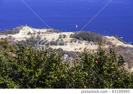 （靜岡縣）從東伊豆和小室山看海岸線，相模灣，帝石島 63189993
