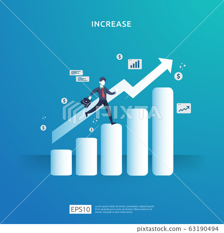 growth up arrow illustration concept for income growth up arrow illustration concept for income 63190494