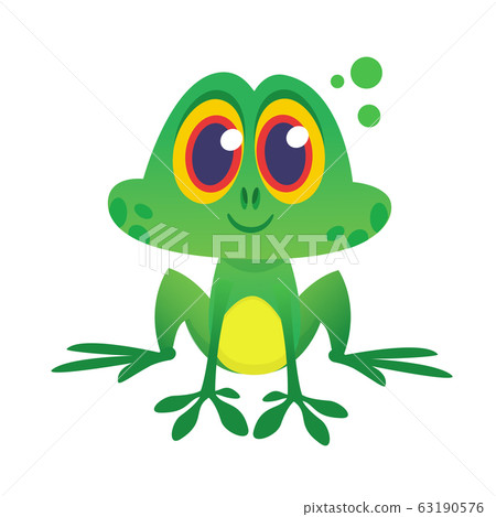 Funny Frog Cartoon. Vector illustration Funny Frog Cartoon. Vector illustration 63190576