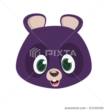 Funny teddy bear smiling head cartoon Funny teddy bear smiling head cartoon 63190589